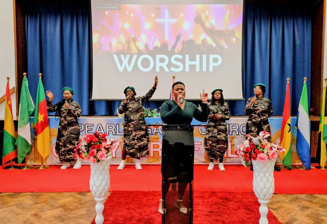 Worship service screen